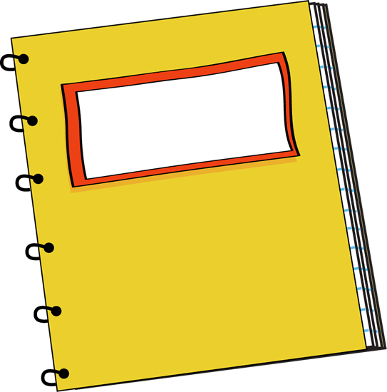 543x550 Notebook And Pencil Clipart