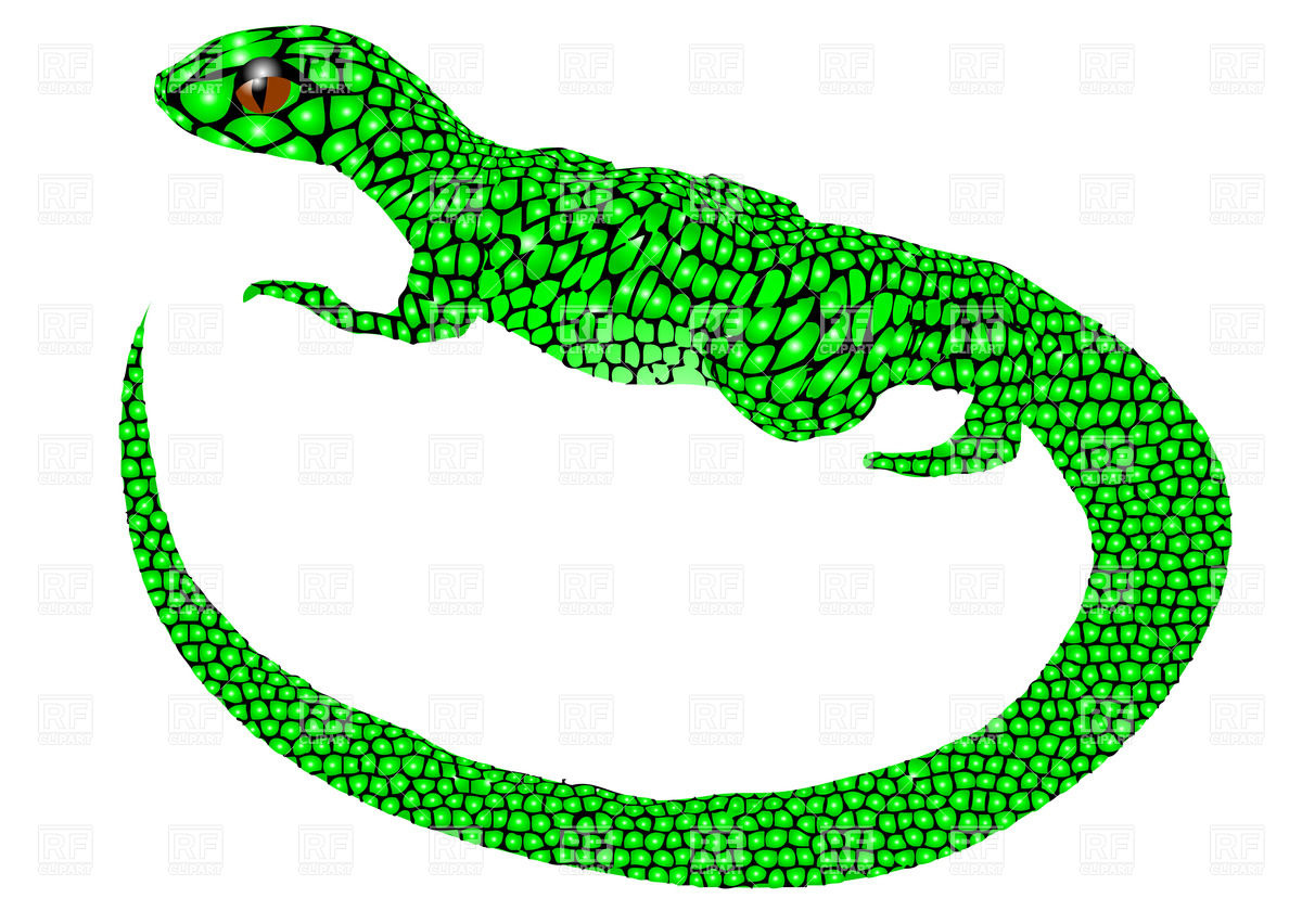 1200x852 Abstract Green Lizard Royalty Free Vector Clip Art Image