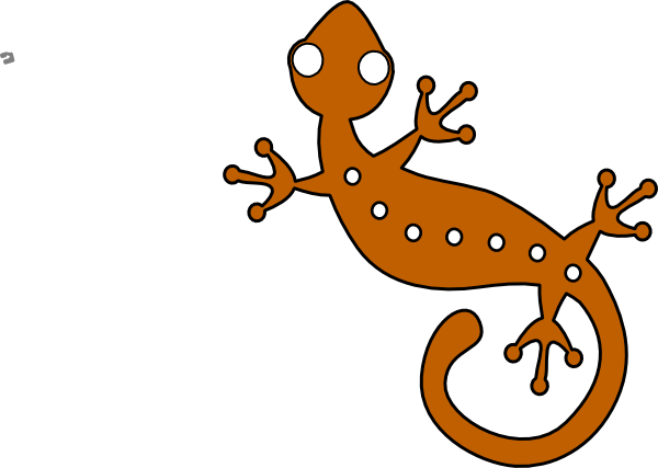 600x427 Brown Gecko Clip Art