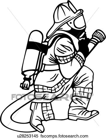 361x470 Clipart Of , Department, Emergency, Emergency Services, Fighter