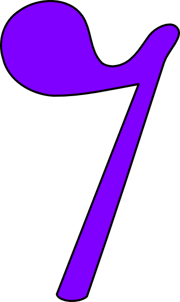 354x594 Eighth Rest Purple Clip Art