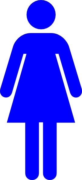 270x588 Blue Female Restroom Symbol Png, Svg Clip Art For Web