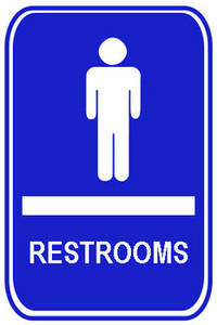 200x300 Clipart Picture Of A Blue Men's Restroom Sign