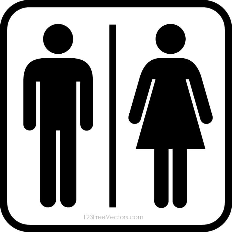 800x800 Male Female Restroom Symbols 123freevectors