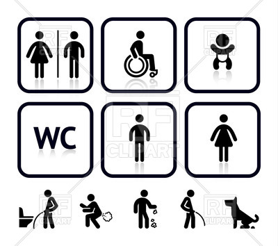 400x354 Toilet (Restroom) Simple Icons