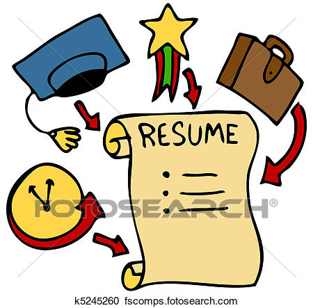 450x443 Clipart Of Resume Categories K5245260