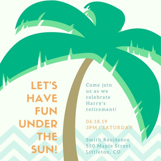 530x530 Retirement Party Invitation Templates