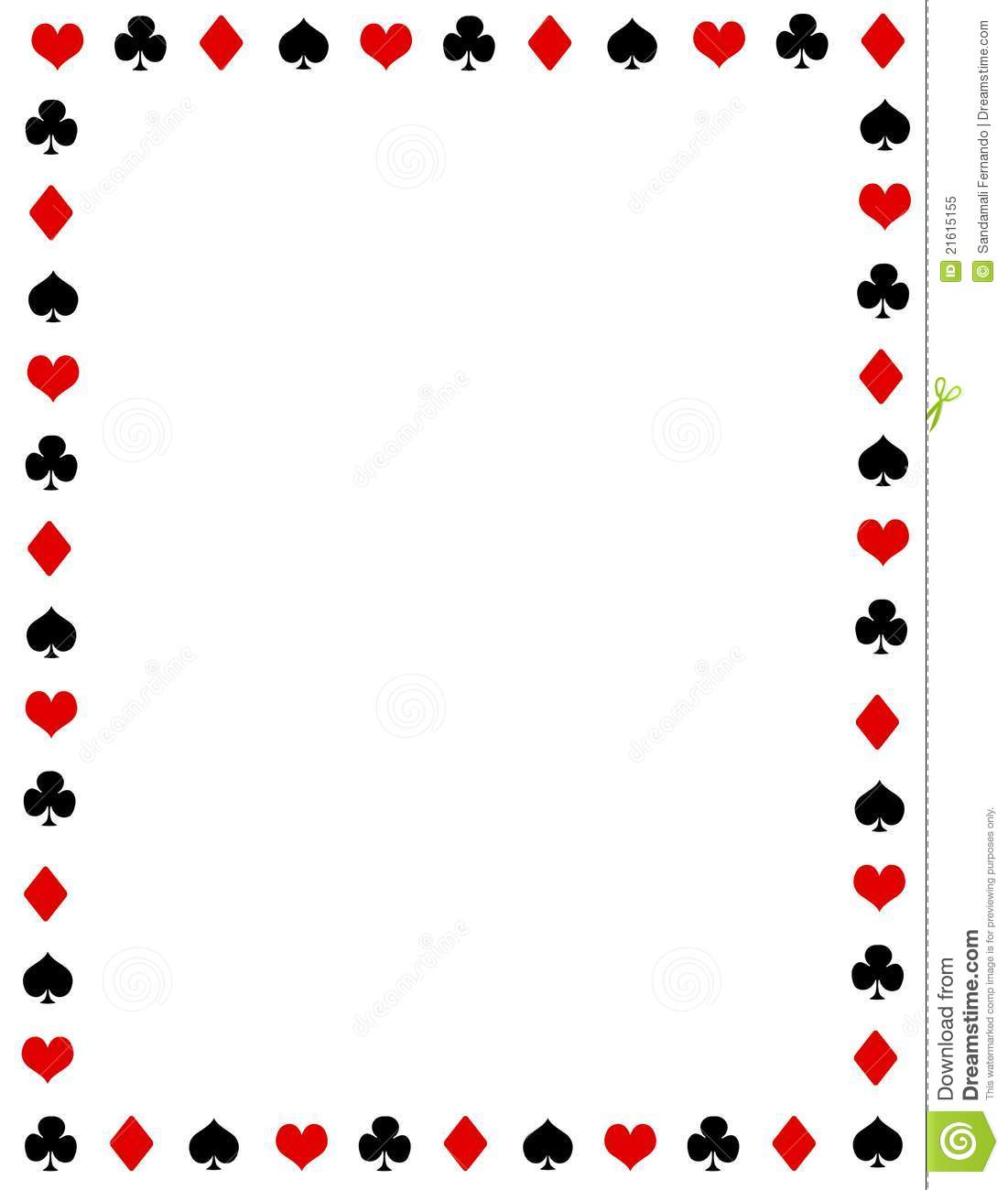 1101x1300 Playing Card Images Free Poker Border Frame Royalty Free Stock