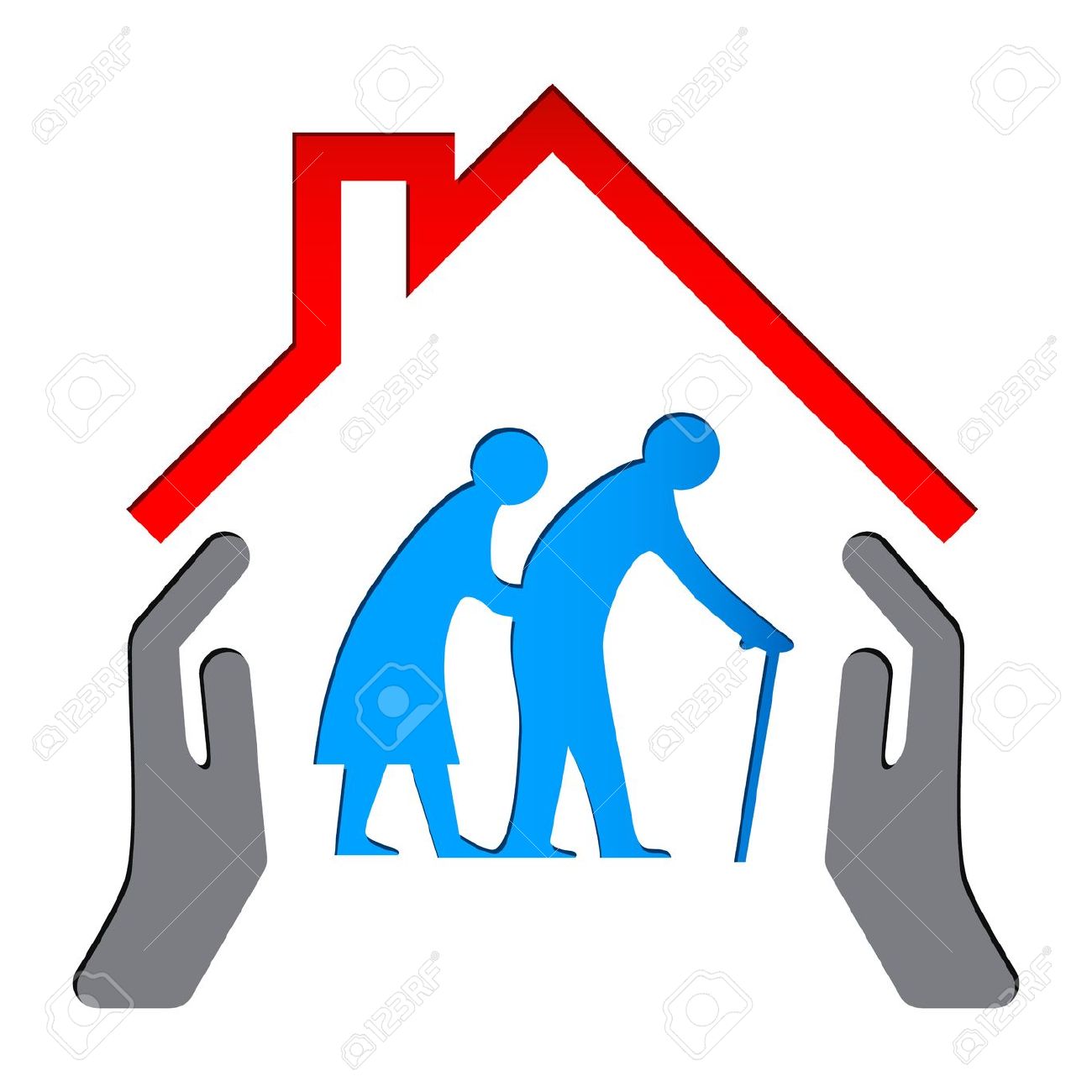 1300x1300 Care For The Elderly Clipart