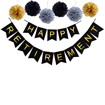 355x355 Happy Retirement Banner Bunting Retirement Party