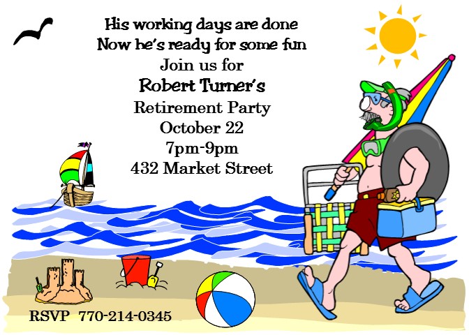 672x480 Retirement Party Invitations Custom Designed New For Winter 2018