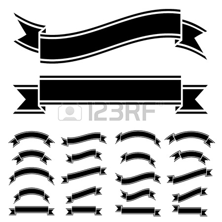 450x450 Black Ribbon Banner Clip Art