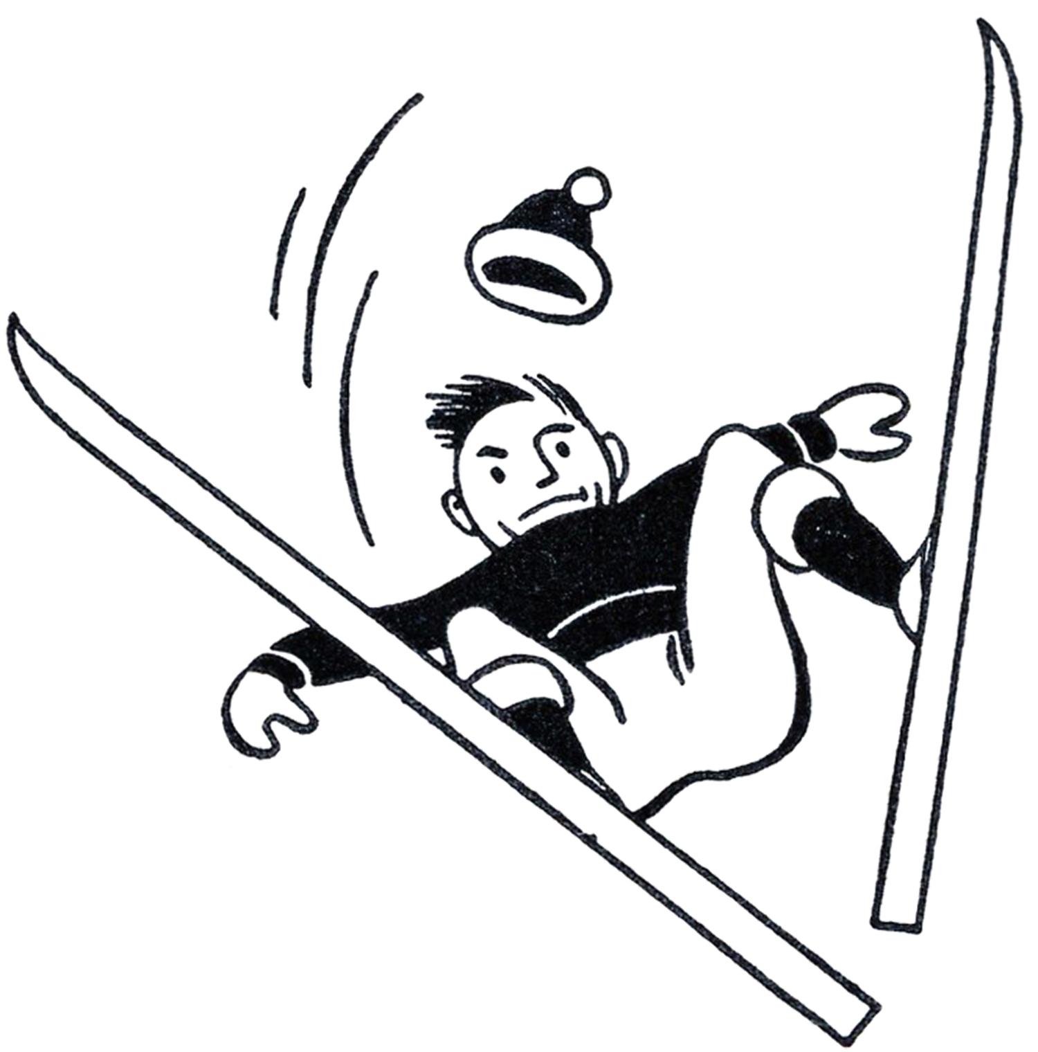 1500x1520 Best Free Ski Clip Art Retro Skiing Clipart Image