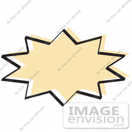 450x450 Royalty Free Cartoon Clip Art Of A Tan Starburst With A Black