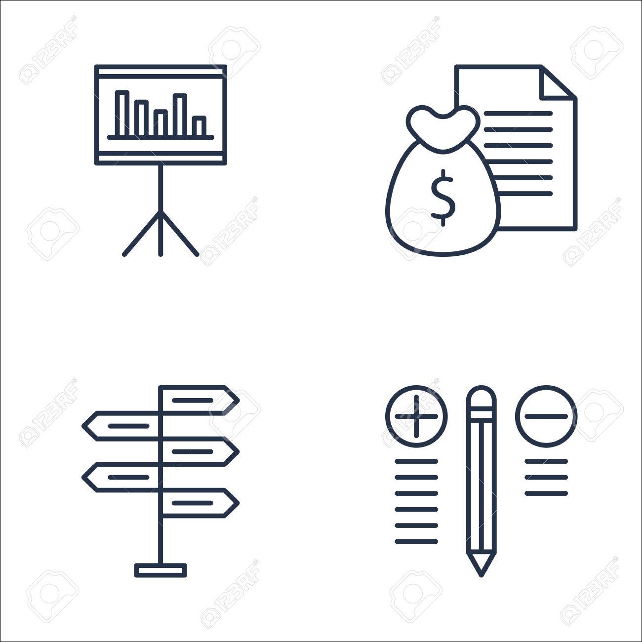 1300x1300 Set Of Project Management Icons On Money Revenue, Decision Making
