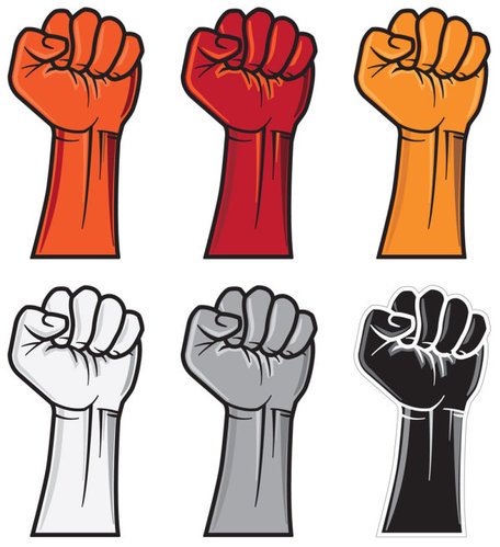 456x499 Clenched Fist Clip Art, Vector Clenched Fist