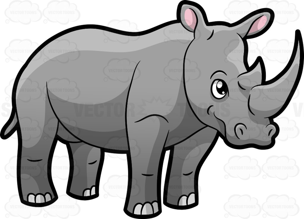 1024x738 Realistic Clipart Rhino