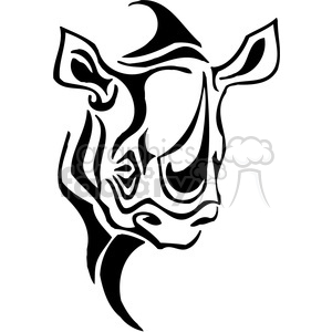 300x300 Royalty Free Wild Rhino 059 385432 Vector Clip Art Image