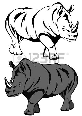 319x450 Rhino Clipart Vector