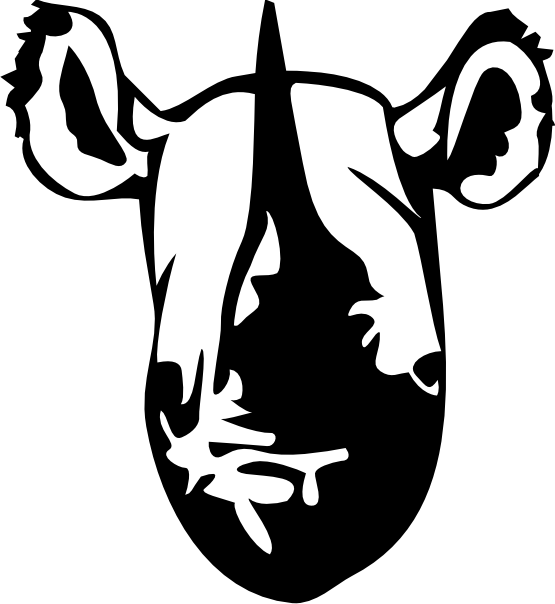 555x604 Clip Art Black Rhino Head Black White Line Art Svg