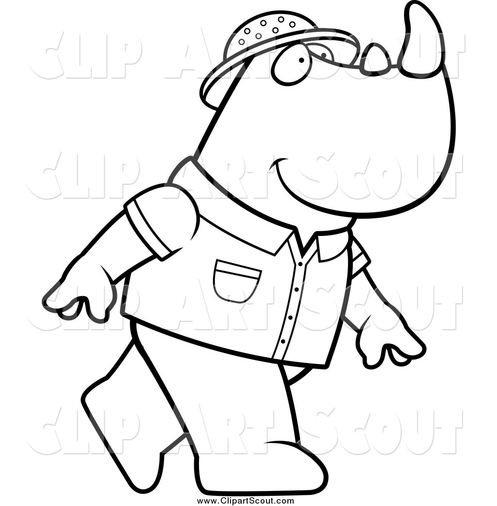 1024x1044 Cute Rhino Clipart