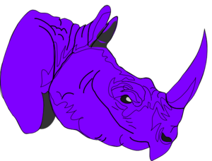 300x228 Purple Regents Rhino Clip Art