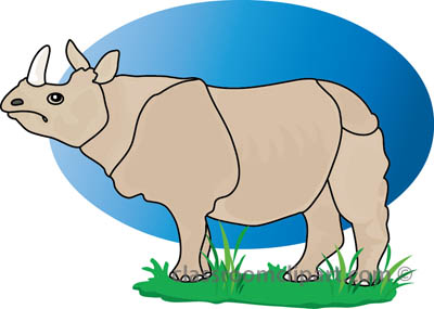 400x285 Rhino Clipart Realistic