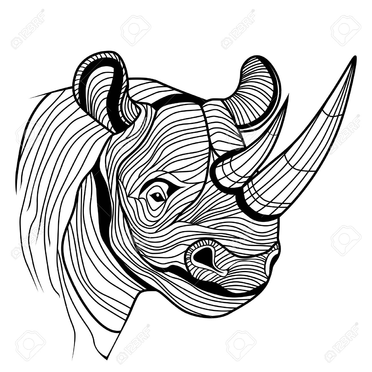1300x1300 Rhinoceros Clip Art