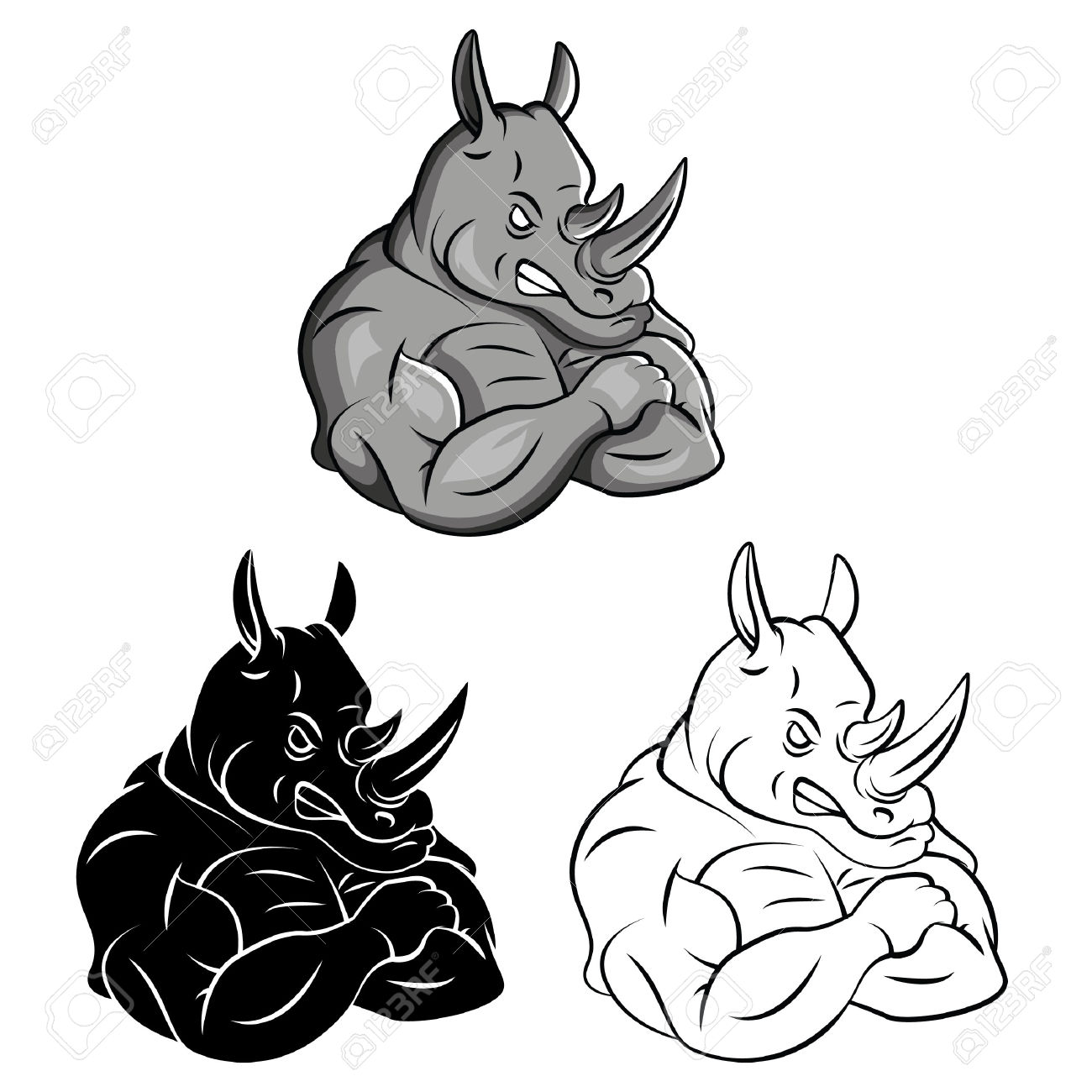 1300x1300 Rhinoceros Clip Art