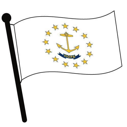 500x500 Rhode Island Waving Flag Clip Art