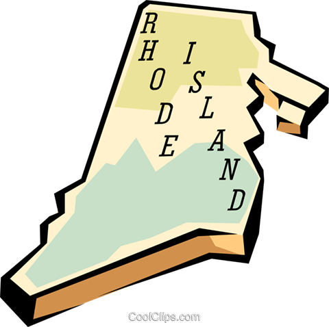 480x478 Rhode Island State Map Royalty Free Vector Clip Art Illustration