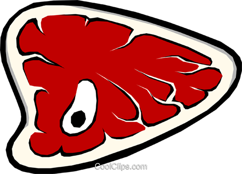 480x345 Rib Eye Steak Royalty Free Vector Clip Art Illustration Food0418