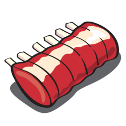 250x250 Rib Roast Clipart