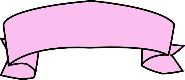 600x261 Pink Ribbon Banner Clip Art