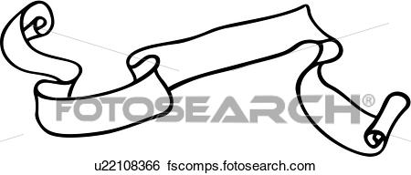 450x192 Clip Art Of , Banners, Renaissance, Ribbon, Scroll, U22108366