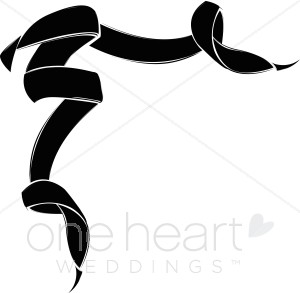 300x293 Black Curling Ribbon Border Ribbon Borders