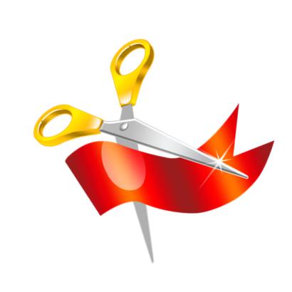 410x410 Ribbon Cutting Clip Art