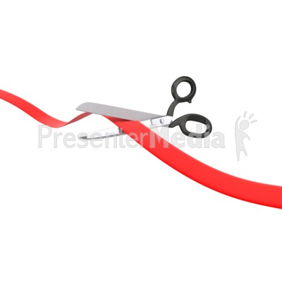400x400 Scissors Clipping Red Ribbon