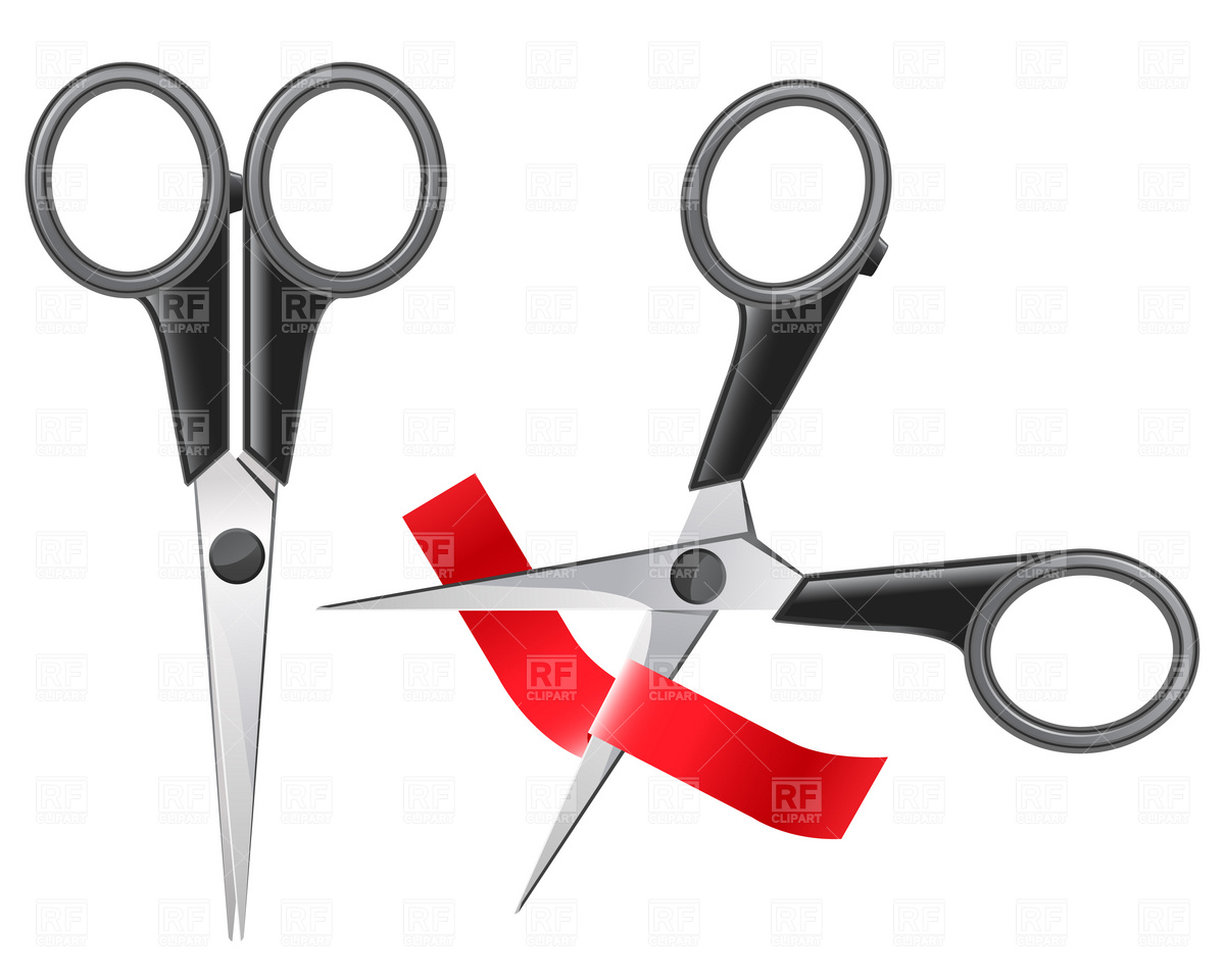 1200x960 Scissors Cutting Ribbon Royalty Free Vector Clip Art Image