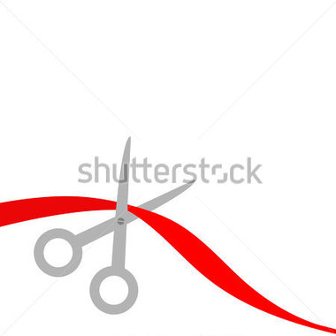 380x380 Grand Opening Ribbon Cutting Clip Art
