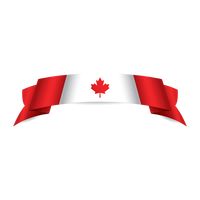 200x200 Flag Of Canada Ribbon Vector Image