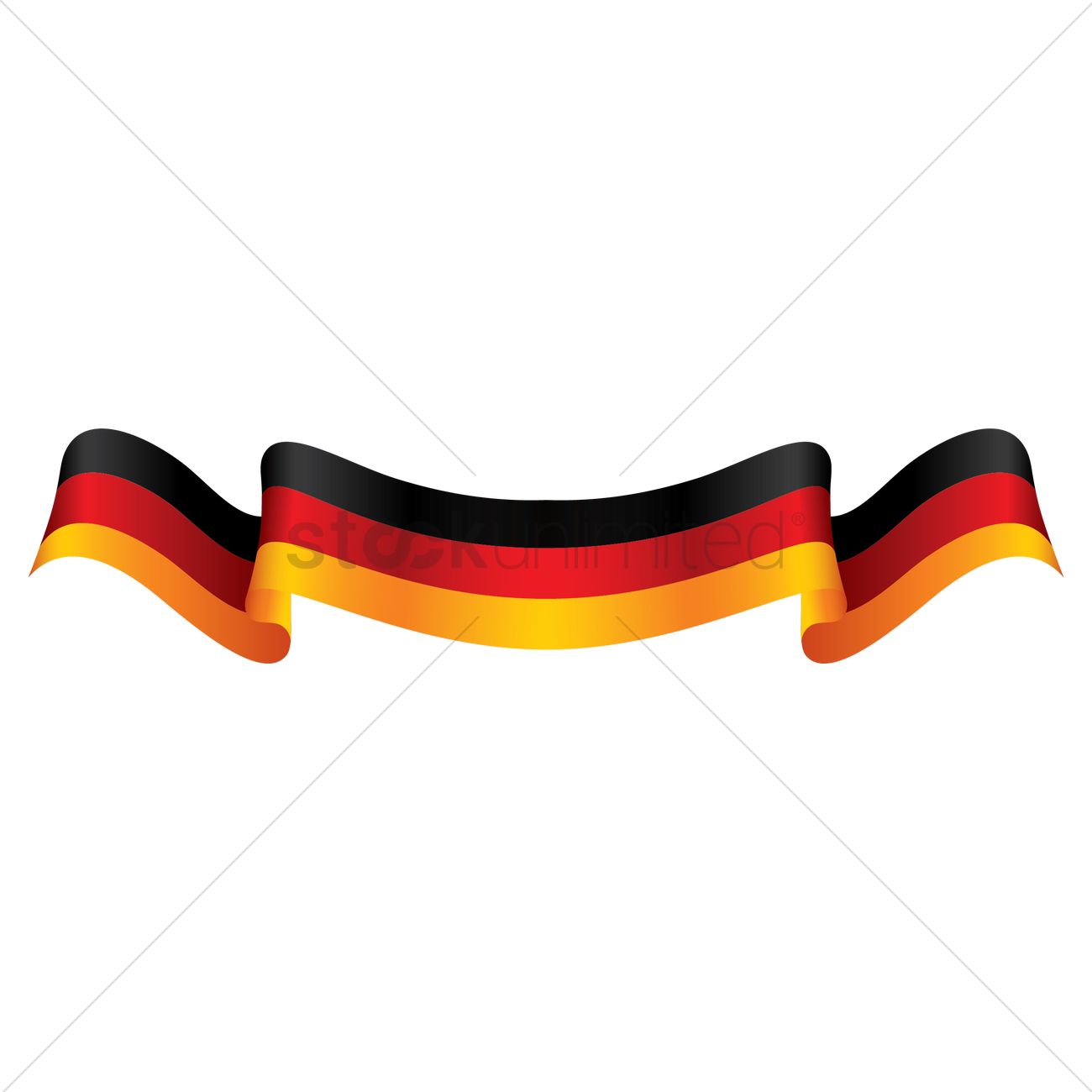 1300x1300 Germany Flag Ribbon Vector Image