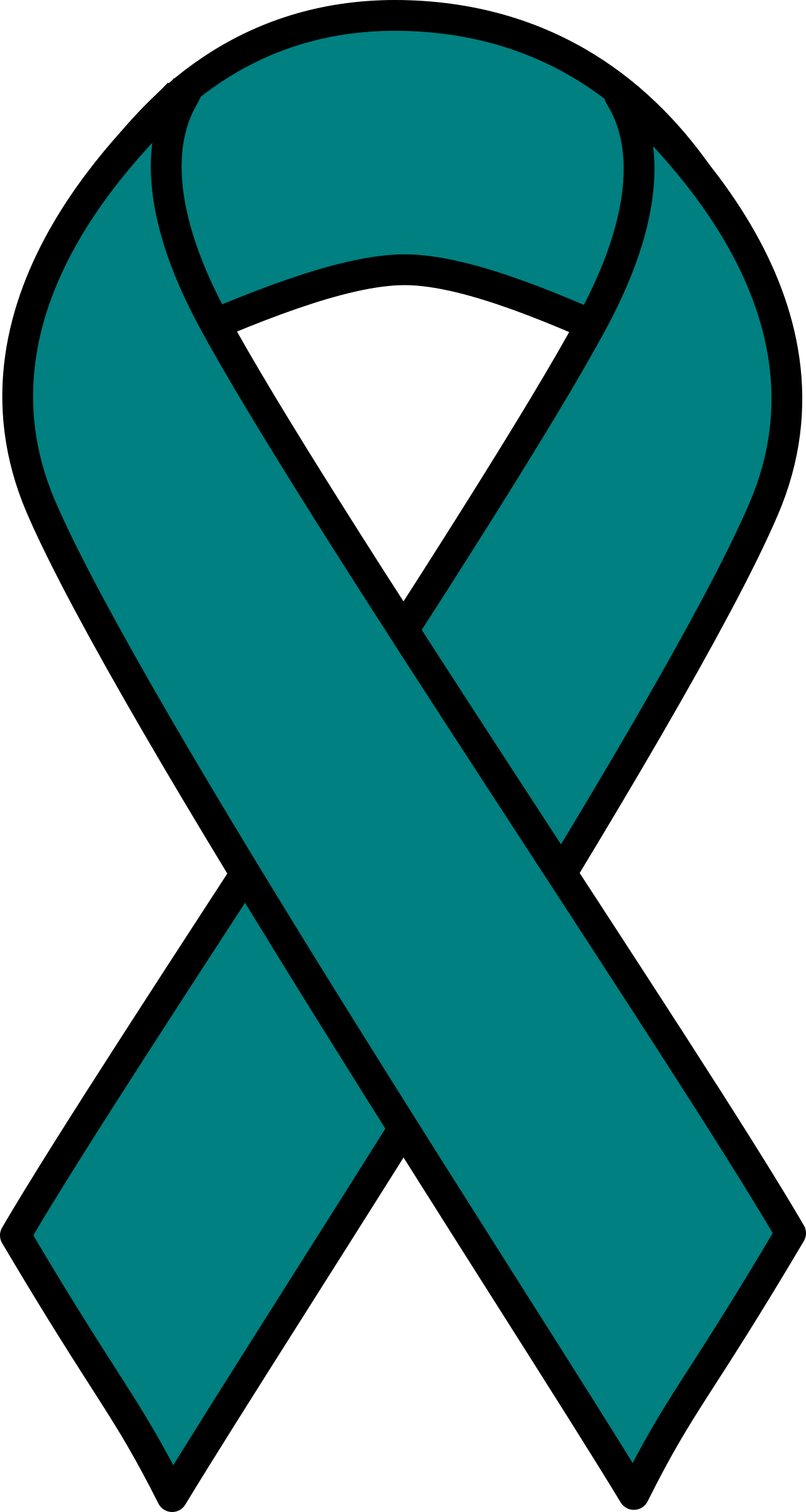 1279x2400 Teal Cancer Ribbon Clipart