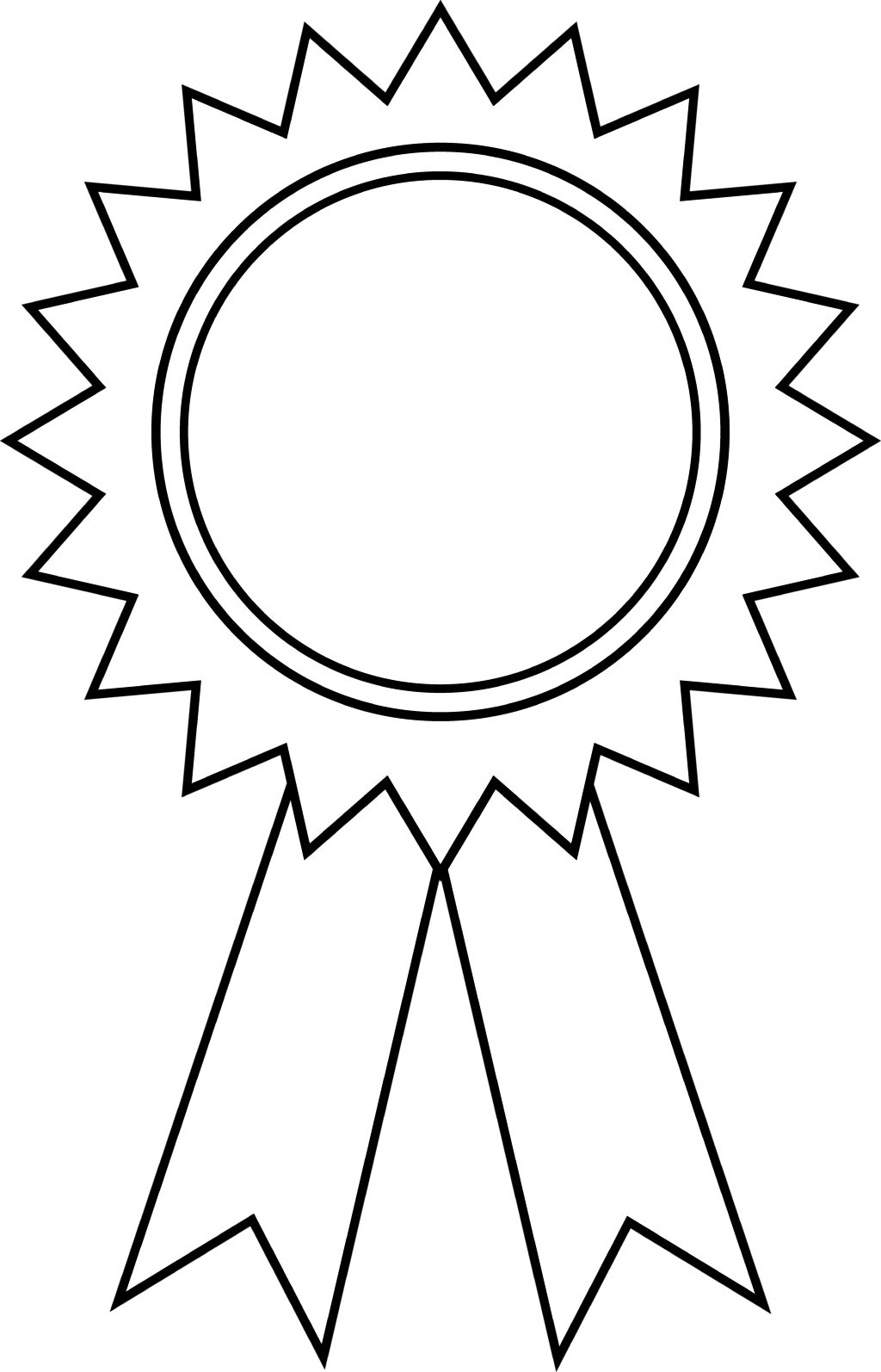 1024x1594 Ribbon Coloring Clipart Clipart Kid Coloring Page Prize Ribbon