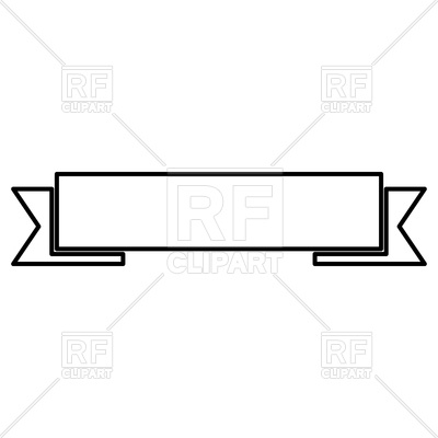 400x400 Ribbon Outline Icon Royalty Free Vector Clip Art Image