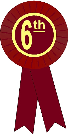 260x515 6th Place Ribbon Clipart