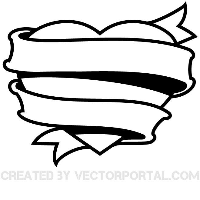 660x660 Heart Wrapped With Ribbon Free Vector Free Vectors Ui Download