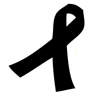 395x396 Cancer Ribon In Black