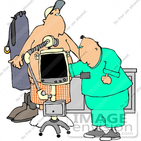 450x450 Man Getting An Xray On His Ribs Clipart