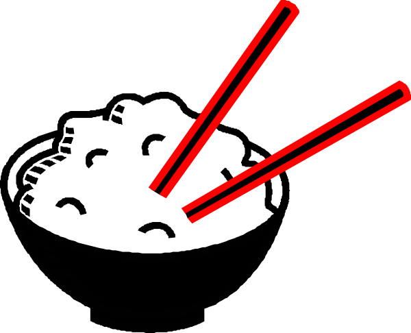 600x486 Rice Bowl Black And Red Clip Art